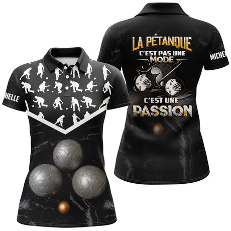 Produits Polo Pétanque Femme Homme, Cadeau Humour Bouliste, Pétanque C'est Une Passion - CT02122230 - POLO FEMME