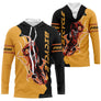 Maillot cyclisme jaune et noir all-over homme avec cyclistes en course de vitesse, prénom personnalisé