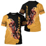 Maillot cyclisme jaune et noir all-over homme avec cyclistes en course de vitesse, prénom personnalisé