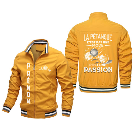 Veste De Pétanque Personnalisée, La Pétanque C'est Pas Une Mode, C'est Une Passion - CT07092362 Jaune