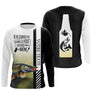 Hoodie pêche brochet noir blanc capuche zone Votre Texte motif carnassier vue dos