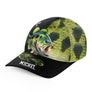 Casquette pêche bar vert noir bar attaque dynamique prénom Michel côté broderie pêcheur côtier personnalisée