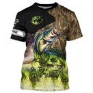 T-shirt all-over pêche bar camouflage roseaux orange vert bar en attaque coupe unisexe surfcasting