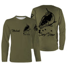 T-shirt pêche carpe vert kaki vue dos illustration carpe Carp Diem design halieutique