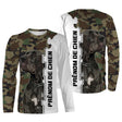 Sweat capuche chien Dogue Allemand all-over camouflage forêt motif Grand Danois bleu photo prénom personnalisés