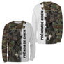 Hoodie Great Dane all-over camouflage vert brun motif Dogue Allemand bleu photo prénom personnalisés cynophile