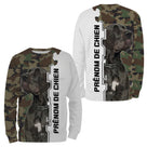 Hoodie Great Dane all-over camouflage vert brun motif Dogue Allemand bleu photo prénom personnalisés cynophile