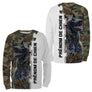 Hoodie Berger Hollandais all-over camouflage vert brun motif chien bringé photo prénom personnalisés maître