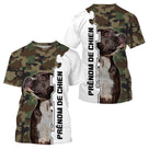 T-shirt manches longues Staffordshire all-over camouflage forêt motif Staffie bringé photo prénom personnalisés