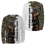 Hoodie Rottweiler all-over camouflage vert brun motif chien massif noir feu photo prénom personnalisés maître
