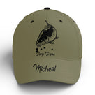 Casquette pêche carpe vert kaki Carpy Diem humour prénom broderie côté carpiste personnalisée
