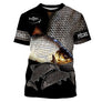 Sweat zippé pêche gardon all-over peau argentée motif gardon argenté nageoires rouges prénom personnalisé pêcheur