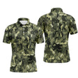 Polo Camouflage de Golf, Polo de Sport Homme Femme, Cadeau Original pour Fans de Golf, Motif Militaire, Voiture de Golf - CTS19052219 - Polo Homme