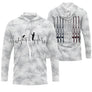 Sweater pêche unisexe camouflage blanc gris noir cannes tricolore tissu doux