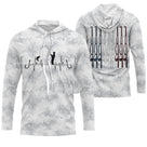Sweater pêche unisexe camouflage blanc gris noir cannes tricolore tissu doux