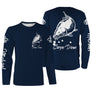 Sweat capuche pêche carpe bleu marine Carpe Diem avec carpe stylisée