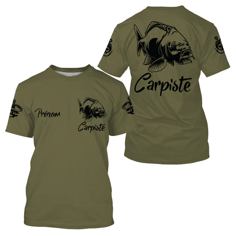 Pêche De La Carpe, Cadeau Original Pêcheur, Tee Shirt, Sweat A Capuche, Maillot Anti UV Personnalisé Pour La Pêche - CT21122225 - T-shirt All Over Col Rond Unisexe