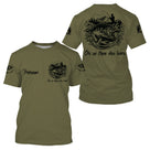 T-shirt pêche bar kaki olive avec slogan humour On Se Tape Des Bars et illustration de bar européen, prénom imprimé