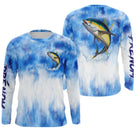 Sweat à capuche pêche au thon mer bleu, design halieutique haute mer personnalisé