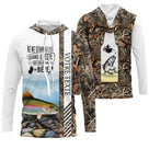 Sweat à capuche pêche truite camouflage brun roseaux truite arc-en-ciel slogan bière personnalisable vue avant