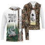 Sweat à capuche pêche silure camouflage brun roseaux silure profond slogan bière personnalisable vue avant