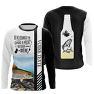 Hoodie pêche truite noir blanc capuche zone Votre Texte motif salmonidé galets vue dos