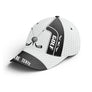 Casquette golf Pro-Style noir blanc clubs balles texte brodé devant unisexe personnalisable