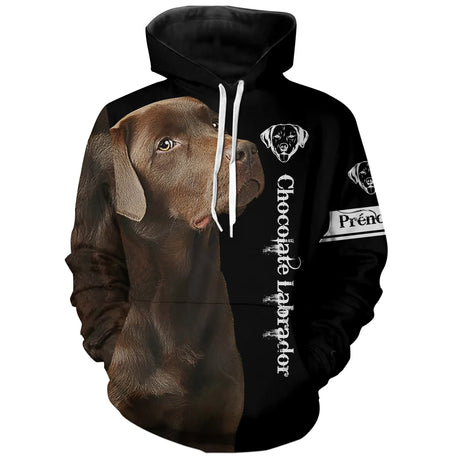 Chocolate Labrador 3D All Over Imprimée, Cadeau Personnalisé Le Retriever Du Labrador - Sweat à Capuche Personnalisé Homme Femme