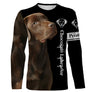 T-shirt Labrador Chocolate noir unisexe, design photoréaliste personnalisable photo Retriever