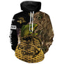 Sweat à capuche all-over pêche carpe Carpe Diem roseaux jaune coupe unisexe enduro