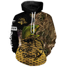 Sweat à capuche all-over pêche carpe Carpe Diem roseaux jaune coupe unisexe enduro
