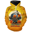 T-shirt Halloween 3D variante avec scène fantôme et citrouilles