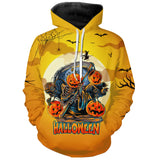 Joyeux Halloween, Citrouille Fantôme Halloween, T-shirt 3d Imprimé Partout - CT30092349 Sweat A Capuche