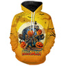 Joyeux Halloween, Citrouille Fantôme Halloween, T-shirt 3d Imprimé Partout - CT30092349 Sweat A Capuche