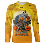 Joyeux Halloween, Citrouille Fantôme Halloween, T-shirt 3d Imprimé Partout - CT30092349 T-shirt Manches Longues