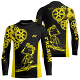 Maillot de Cyclisme Personnalisé Jaune et Noir - Performance et Style - A010624N27 T-shirt Anti UV Manches Longues Enfant