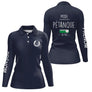 Polo pétanque femme variante design Mode Activé coupe ajustée boulisteuse féminine personnalisable