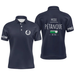 Polo pétanque homme variante design Mode Activé coupe ajustée bouliste personnalisable