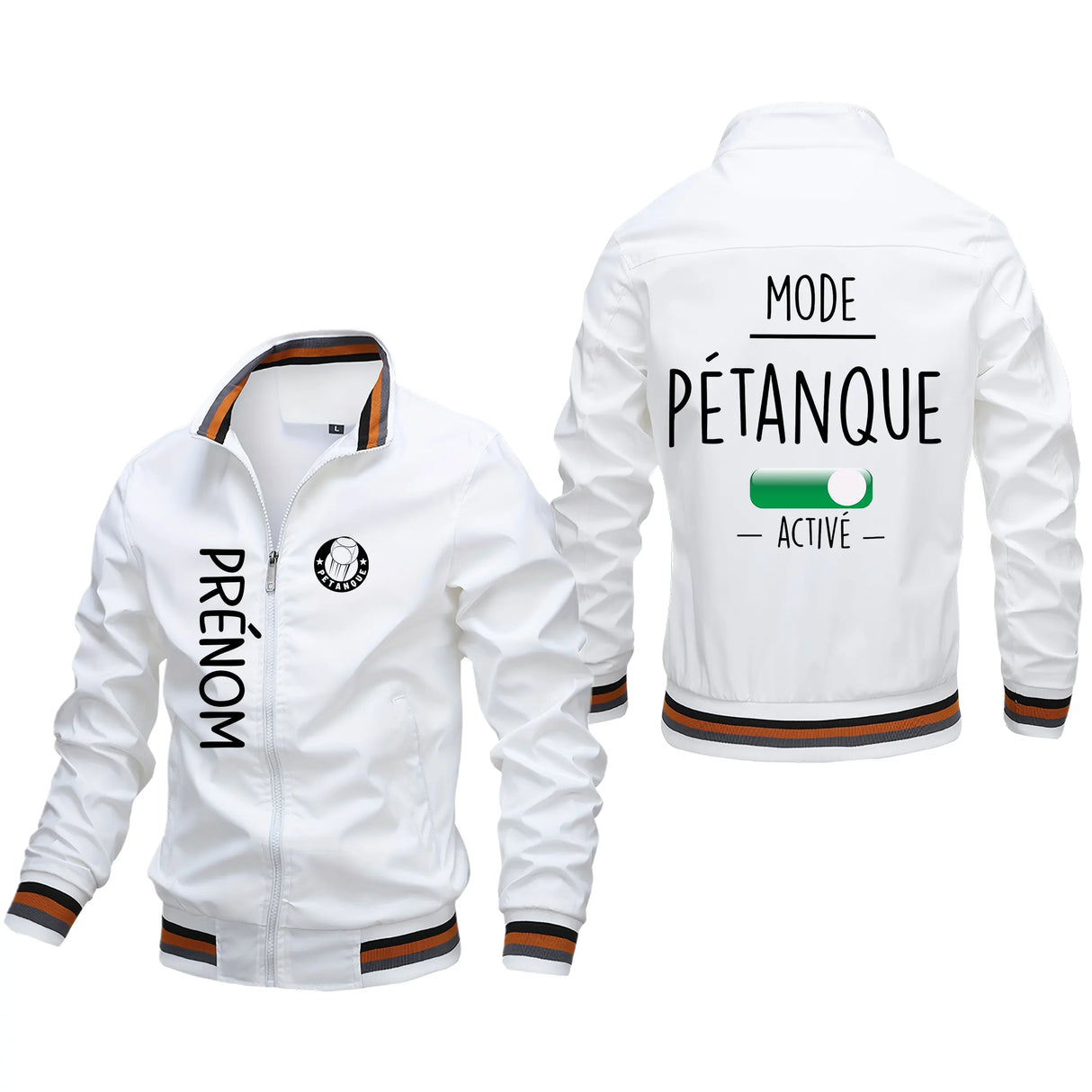 Veste De Sport Pétanque, Mode Pétanque Active, Cadeau Personnalisé Pour Bouliste - CT10092355 Blanc