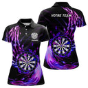 Polo Flammes Pourpres Personnalisable - Style Dynamique pour Joueurs de Fléchettes - Hommes et Femmes – AL12062429 - Polo Femme