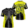 Maillot Cross UPF Personnalisé, Squelette Jaune, Cadeau Original Fan De Motos Tout-Terrain - CT17122240 - Tshirt col rond