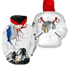 T-shirt randonnée variante avec drapeau France montagne, prénom personnalisé