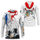 T-shirt randonnée variante tricolore aventure, prénom personnalisé