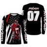 Maillot De Cross MX Racing, Rouge Dirt Bike, Cadeau Personnalisé Fan Motos Tout-Terrain - CT15122232 T-shirt All Over Manches Longues Unisexe