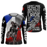 Maillot Cross Anti-UV Numéro Et Nom Personnalisé, Drapeau Français Moto Tout-Terrain Patriotic Riders - CT17122233 - Anti-UV Tshirt manches longues