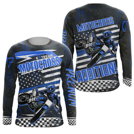 Maillot Cross Anti-UV Personnalisé, Extrême MX, Moto Tout-Terrain - CT17122236 - Anti-UV Tshirt manches longues