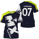 Anti-UV à capuche sweat motocross bleu marine vert, design dirt bike Racing personnalisé