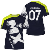 Maillot Cross Protection UV, Cadeau Personnalisé Pilote MX Racing, T-shirt Dirk Bike - CT20122233 - T-shirt col rond