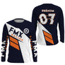 Anti-UV manches longues sweat motocross FMX Racing, tenue piste avec prénom et numéro pour pilote freestyle