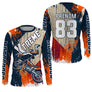 Anti-UV manches longues maillot motocross orange Xtreme, design dirt bike racing personnalisé